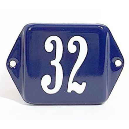 Emaille huisnummertje Oor model