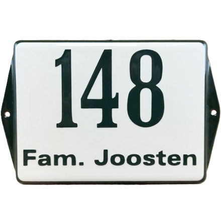 Emaille naamplaatjes Oor Model met Familienaam