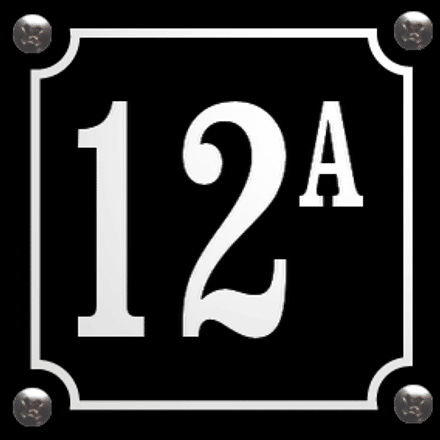 Geëmailleerd huisnummerbord met kader