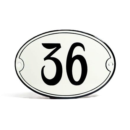 Ovale huisnummerbordjes