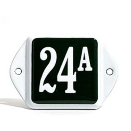 Emaille huisnummerbordje Oor