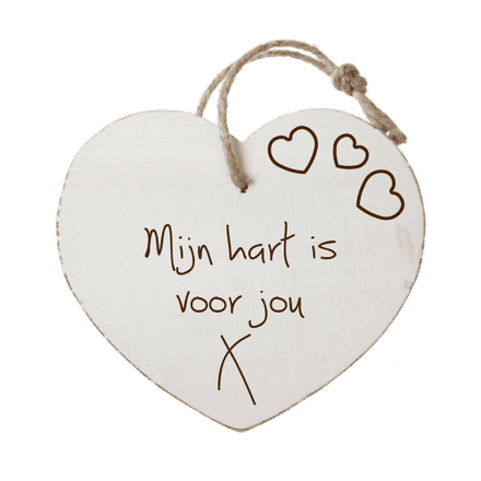 Houten hartenwens: Mijn hart is voor jouw