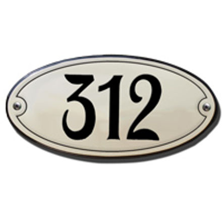 Geëmailleerd huisnummerbord