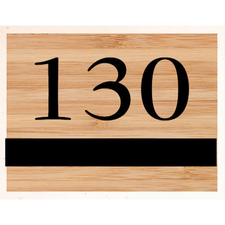 Hhuisnummerplaat Bamboe