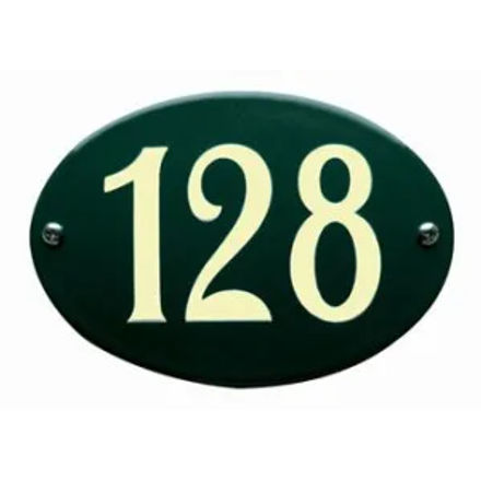 Geëmailleerd huisnummerbordje basis