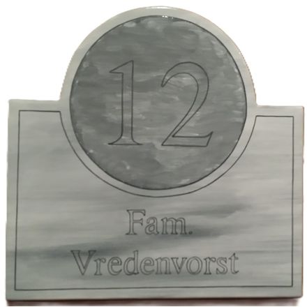 Houten naambord modern