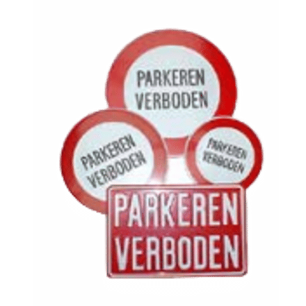 Verbodsborden Parkeren Verboden | Geperst Aluminium | 4 Modellen