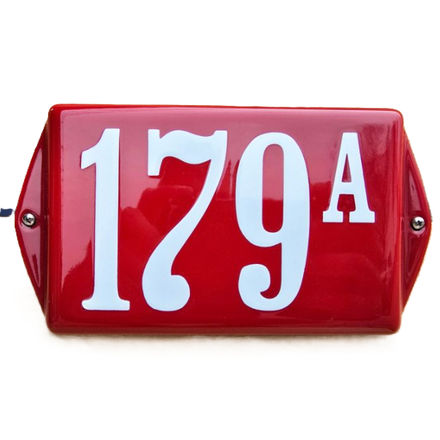 Huisnummers geëmailleerde Oor model