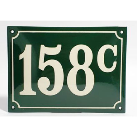 Emaille huisnummerbord | Gebold | Kader | Diverse kleurcombinaties |