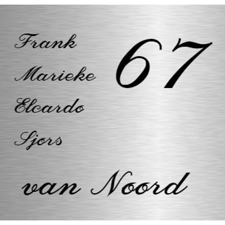 Aluminium naamborden vierkant