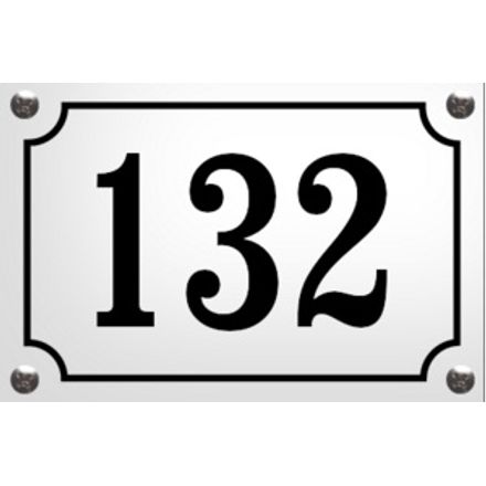 Emaille huisnummers met kader