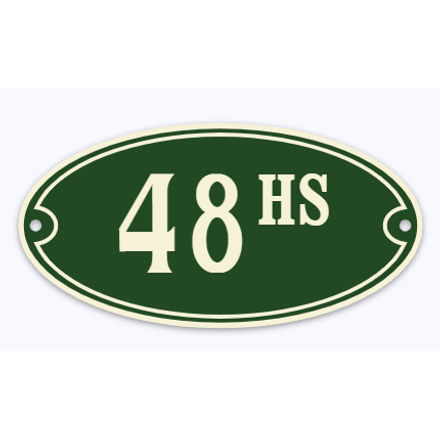 Geëmailleerd huisnummerbordje