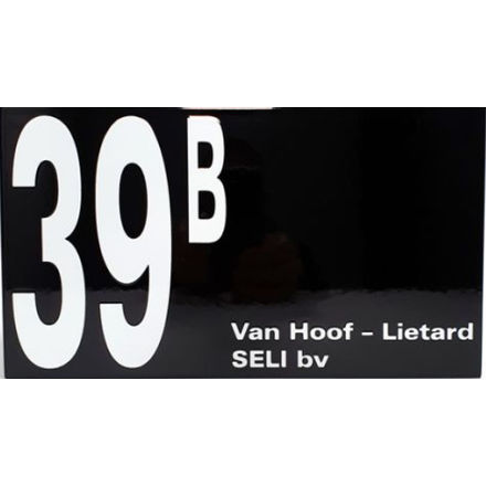 Modern Naambord Emaille met huisnummer | Diverse kleurcombinaties en lettertypes |