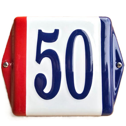 Emaille huisnummer Baarle Nassau