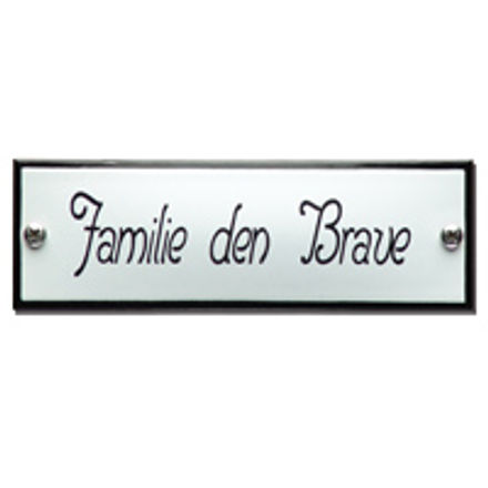 Emaille naambordje voordeur