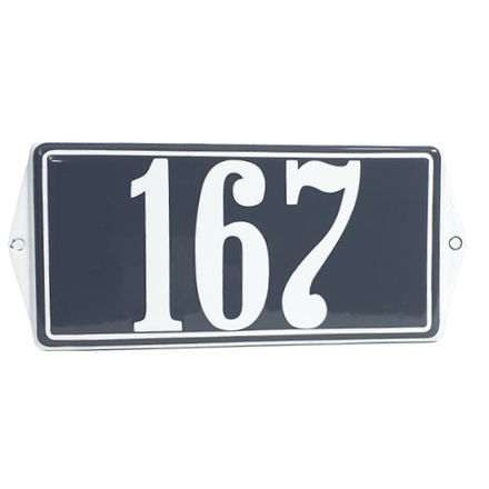 Huisnummerbord model oor gekleurde oren en kader