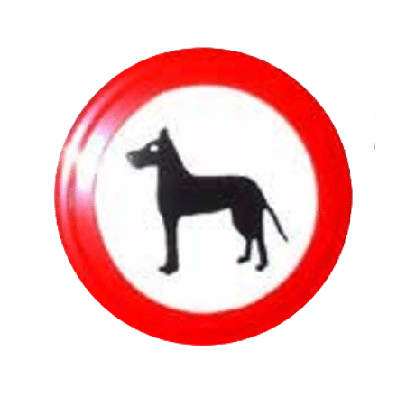 Rond Verbodsbord Verboden voor Honden | Geperst Aluminium