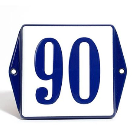 Emaille huisnummerbord Oor