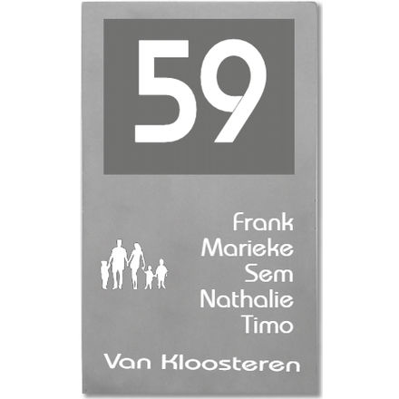 Betonnen naambord