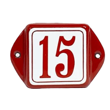 Klein huisnummer emaille