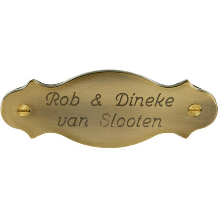 Brons voordeurbordje | gegoten