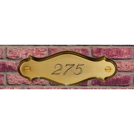 Bronzen huisnummerbord