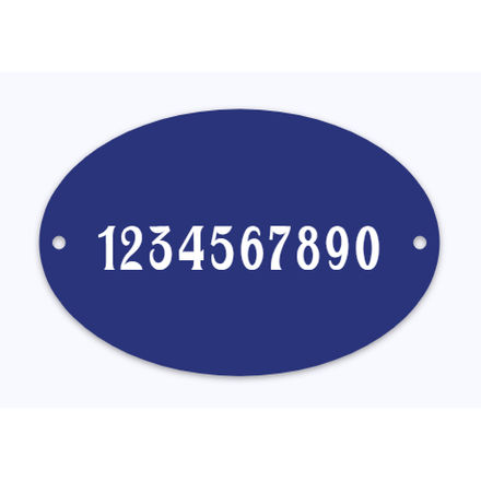 Emaille huisnummerbord ovaal