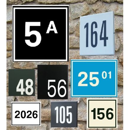 Emaille huisnummers in een moderne uitvoering