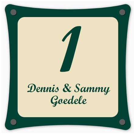 Goedkoop naamborden | Emaille look | Plexiglas 5 mm dik | Diverse kleurcombinaties |