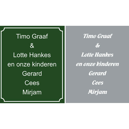 tekstborden gebold emaille