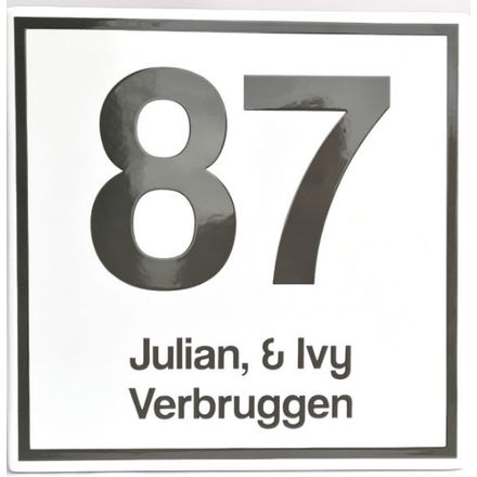 Modern Emaille voordeurbord | Bloomingdale