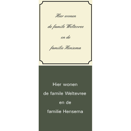 Emaille naamborden met eigen tekst