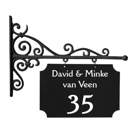 Voordeur Zwart uithangbord