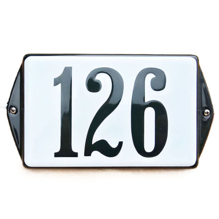 Emaille huisnummerbord Oor