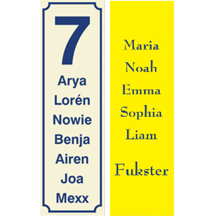 Persoonlijk emaille naambord