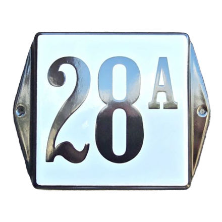 Emaille huisnummerbord Oor