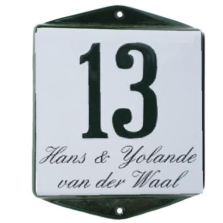 Emaille naamplaten OOR voordeur