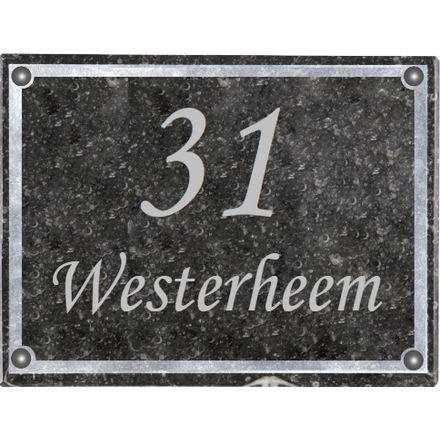 Blauwsteen naambord