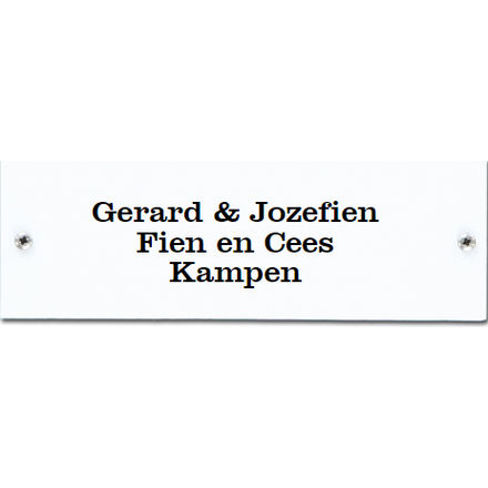 Kunststof naambord