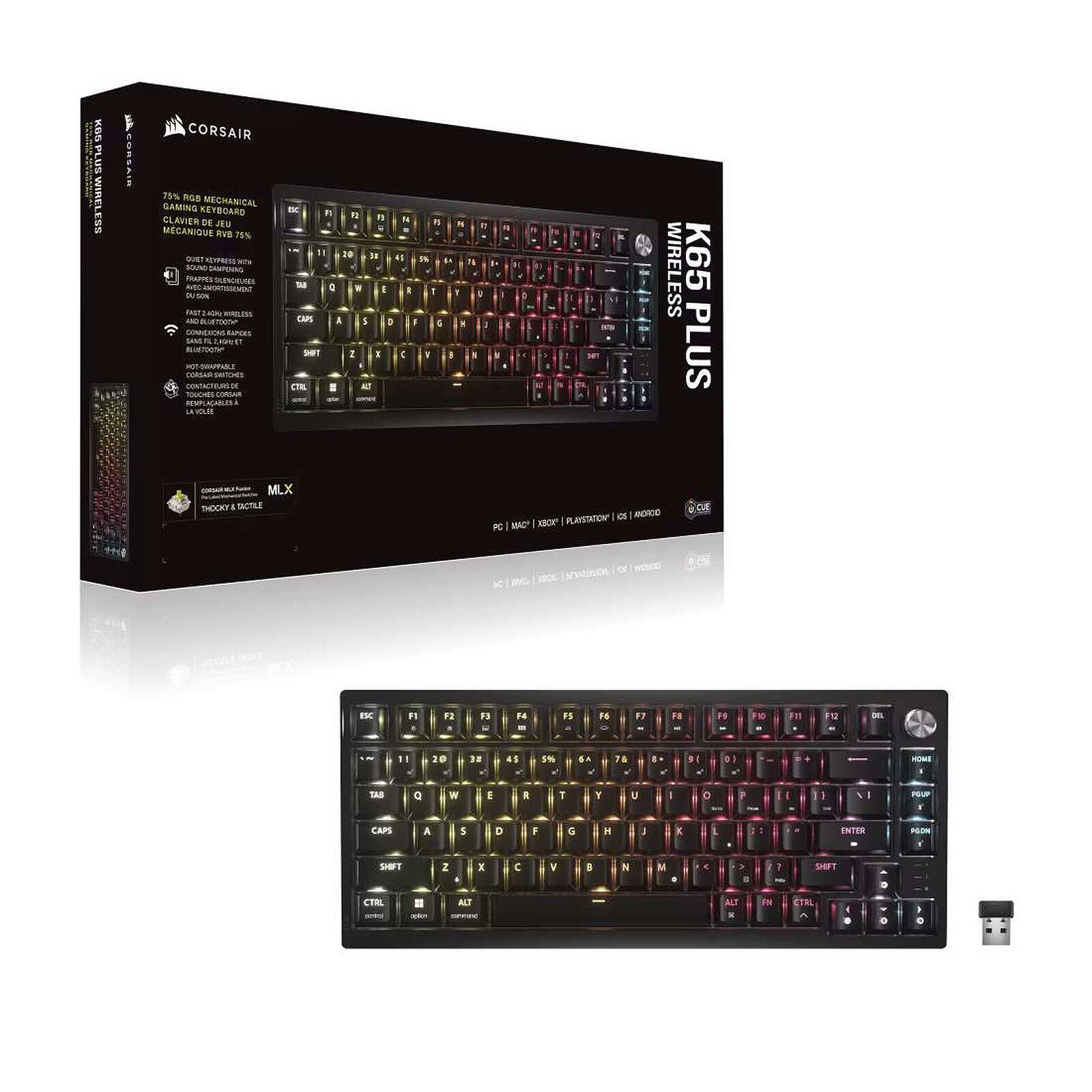 Corsair K65 Plus Wireless Desk setup