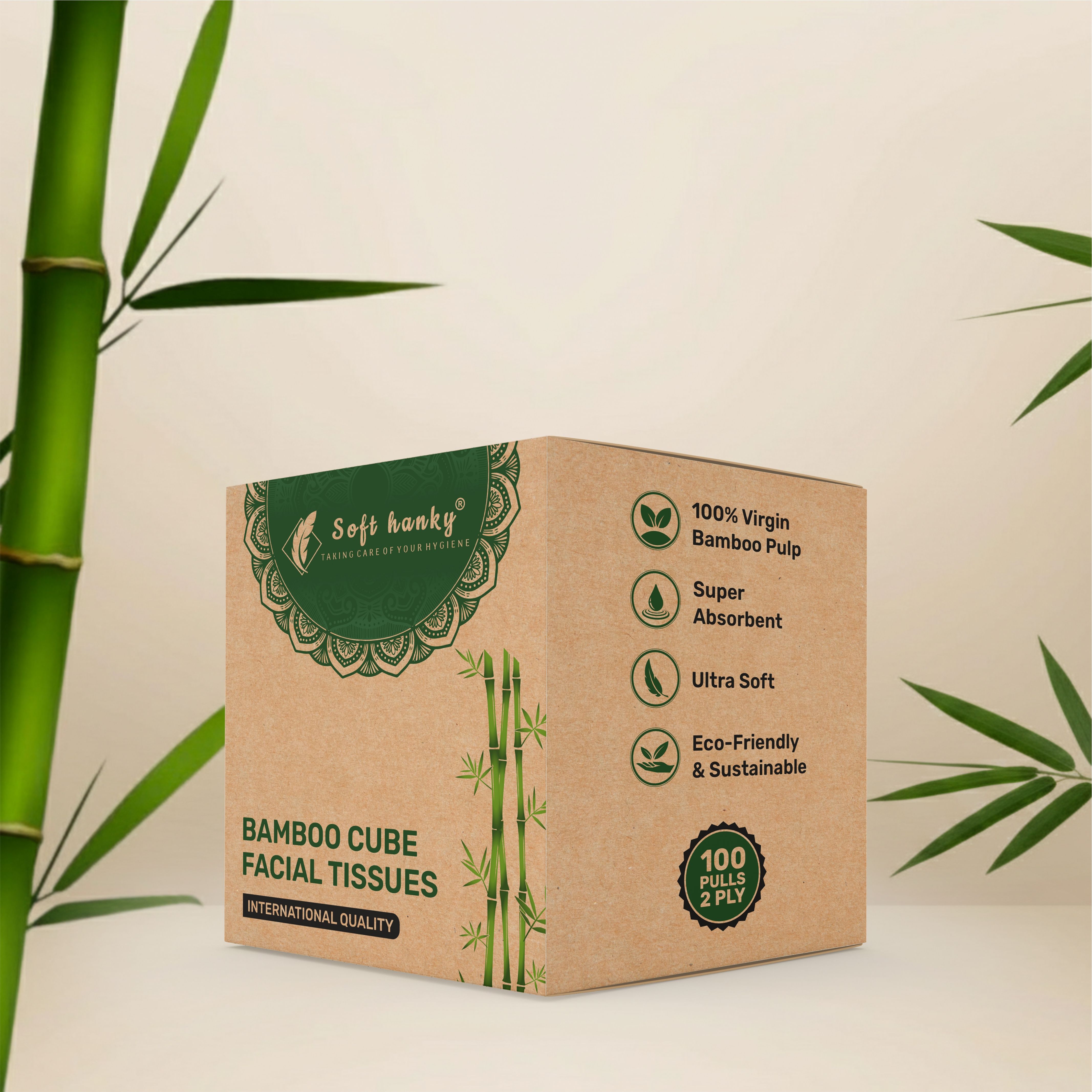 Softhanky Bamboo Cube Facial Tissues