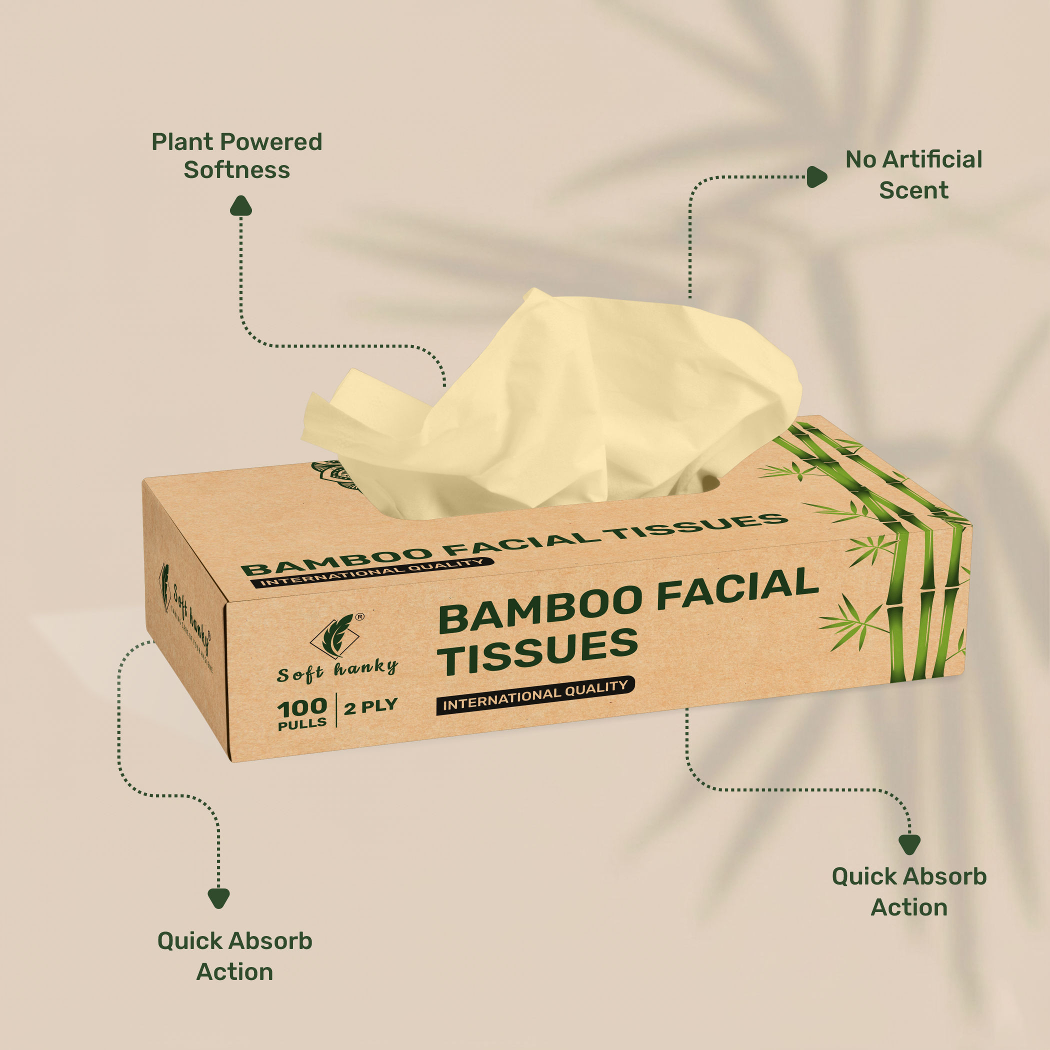 Softhanky Bamboo Facial Tissues - view 5