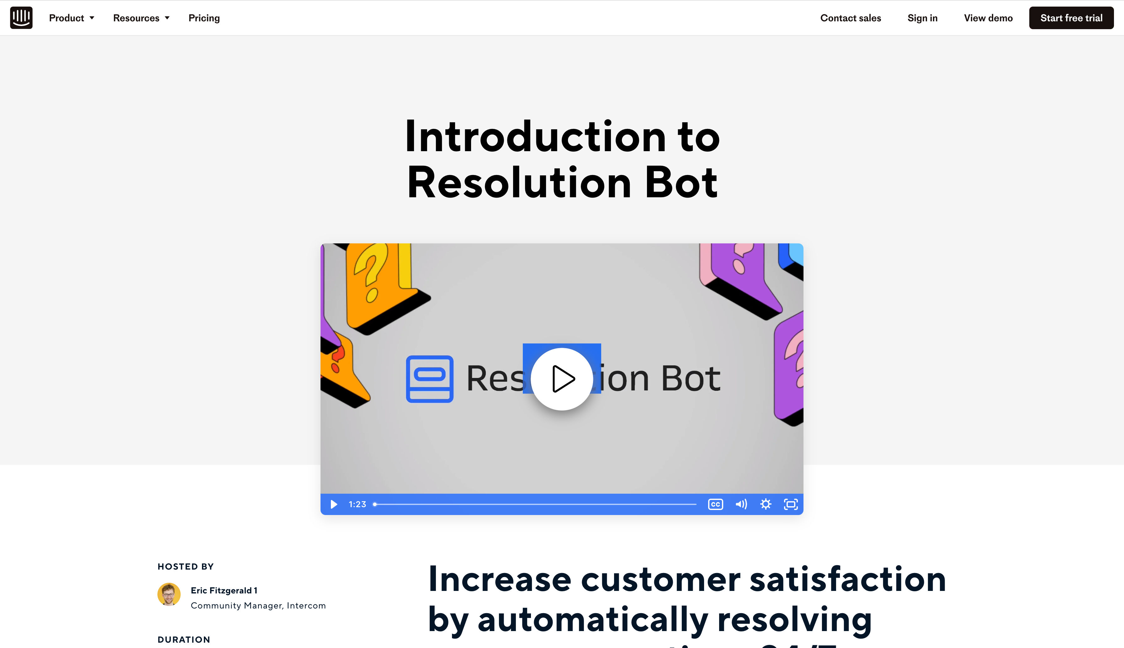 Intercom Resolution Bot