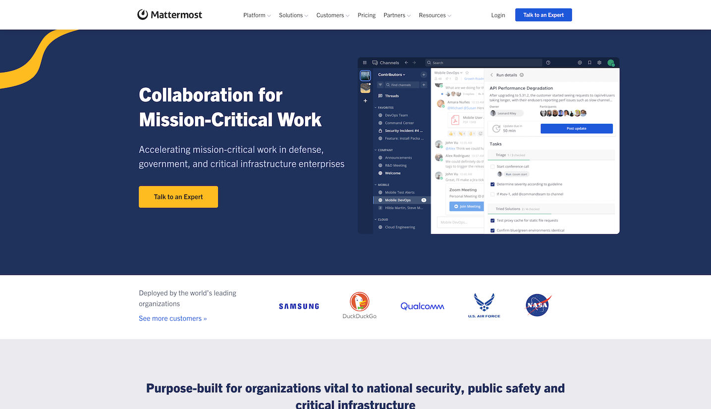 Mattermost Interface