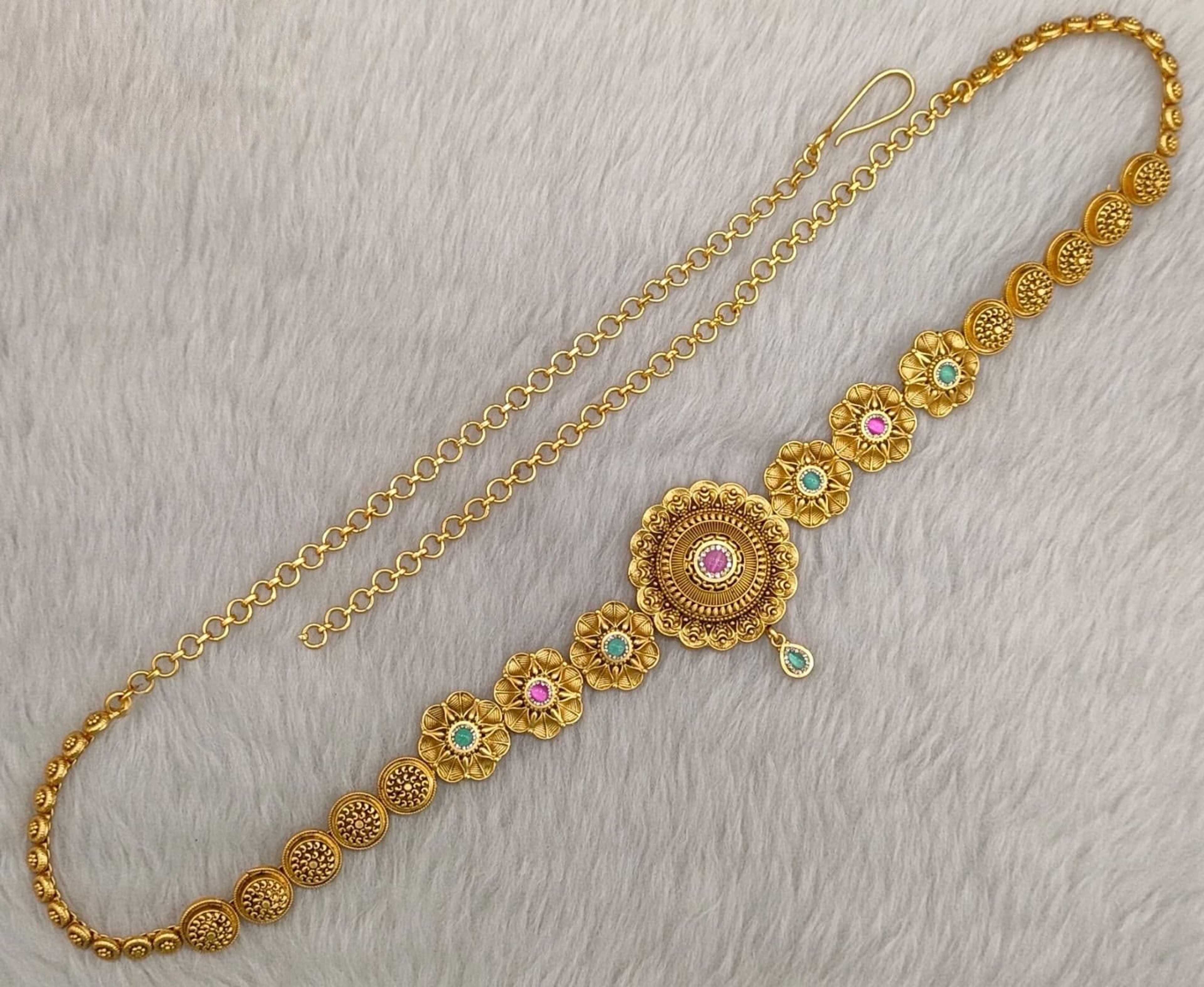 Antique Concentric Medallion Waist Chain