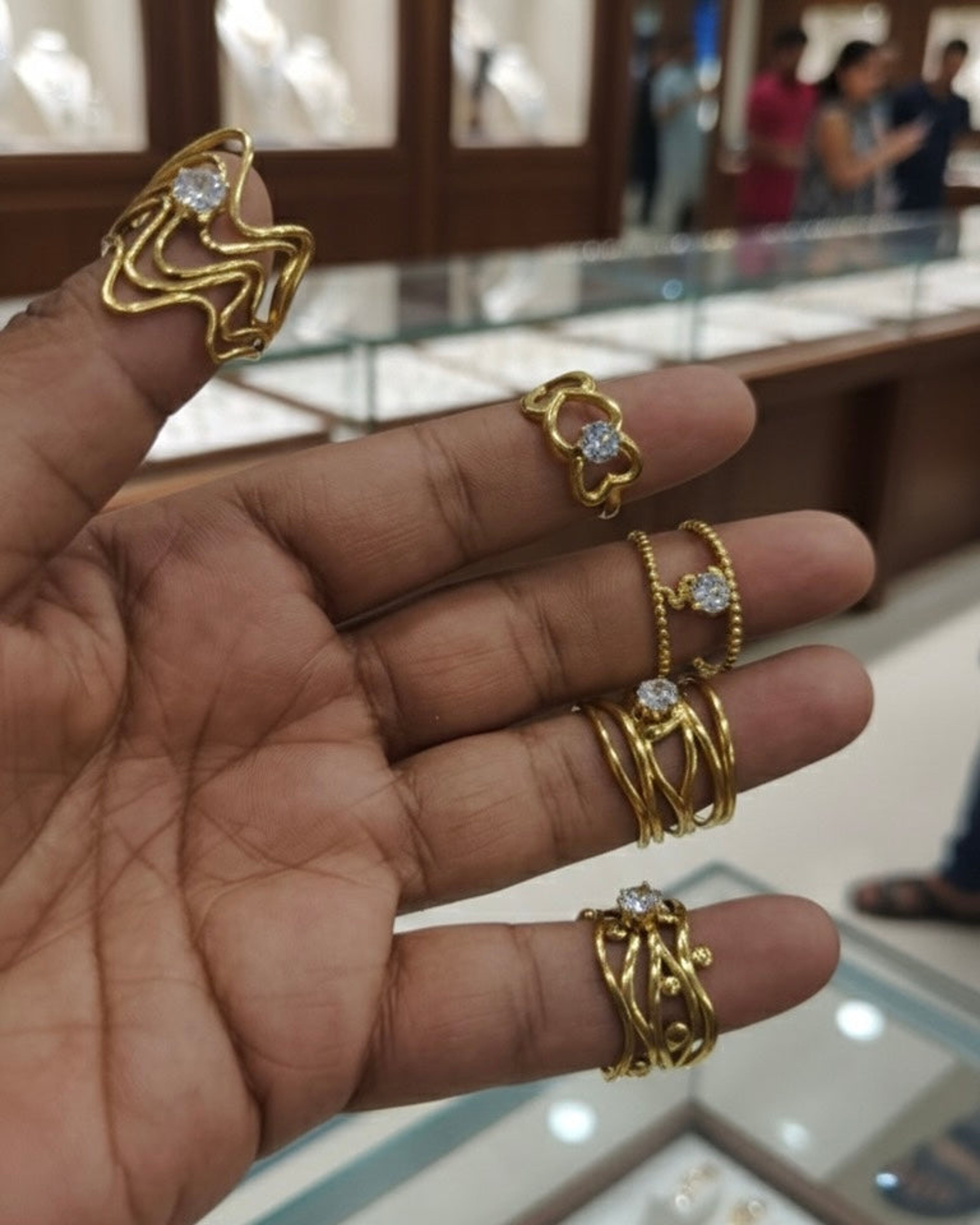 5-Piece Anti-Tarnish Openwork Ring Combo