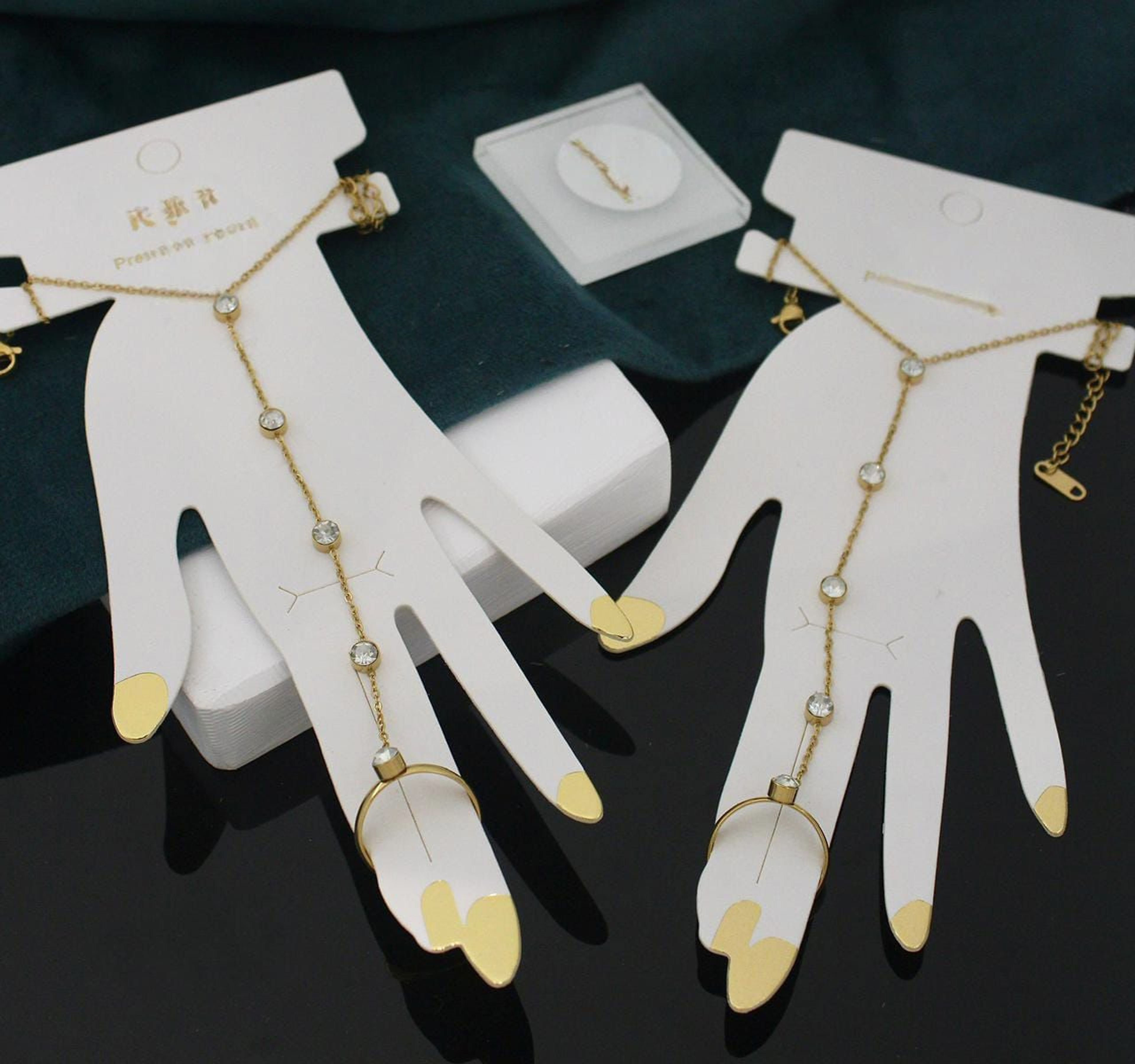 Anti-Tarnish White AD Stone Ring Bracelet