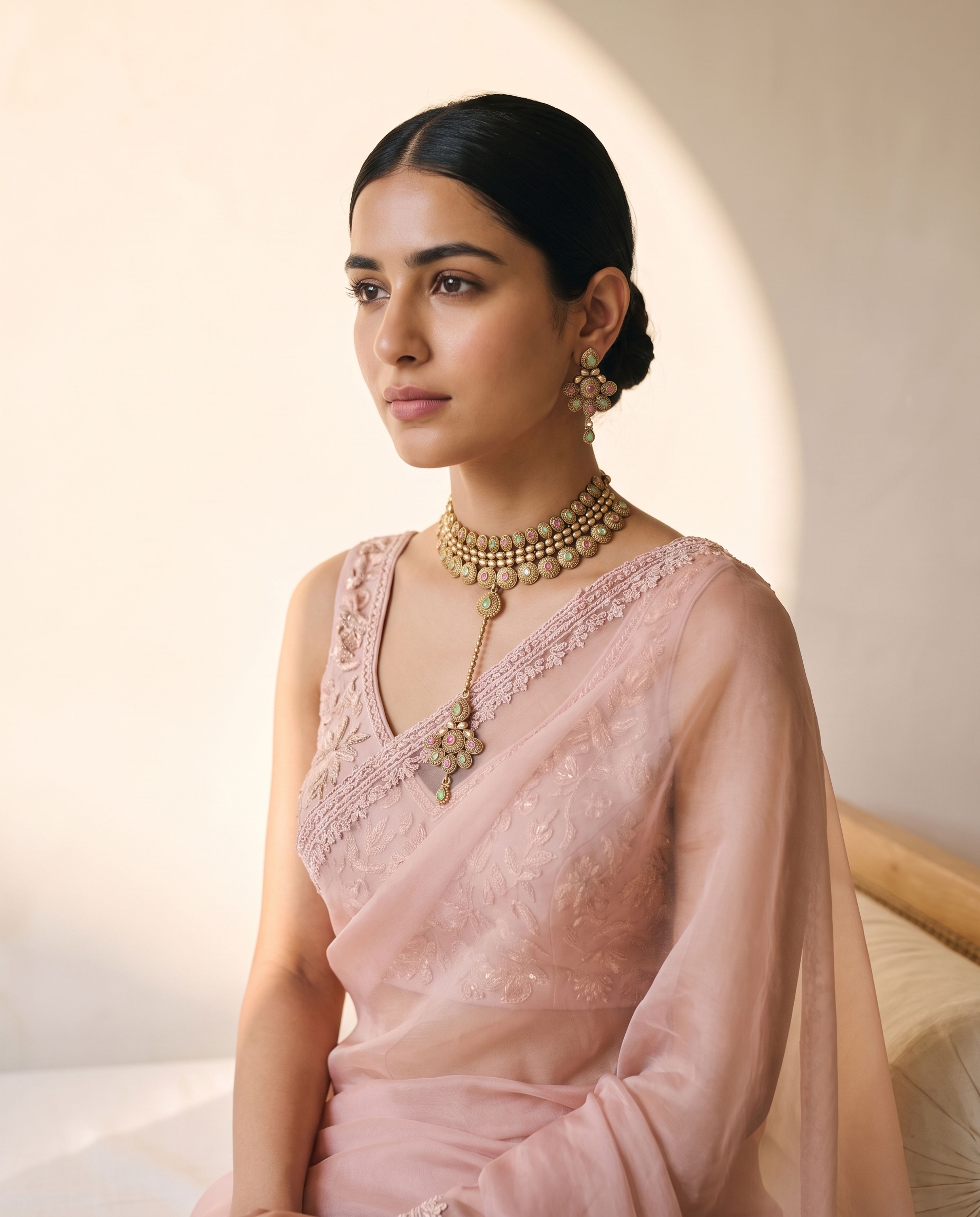 Antique Choker Set worn