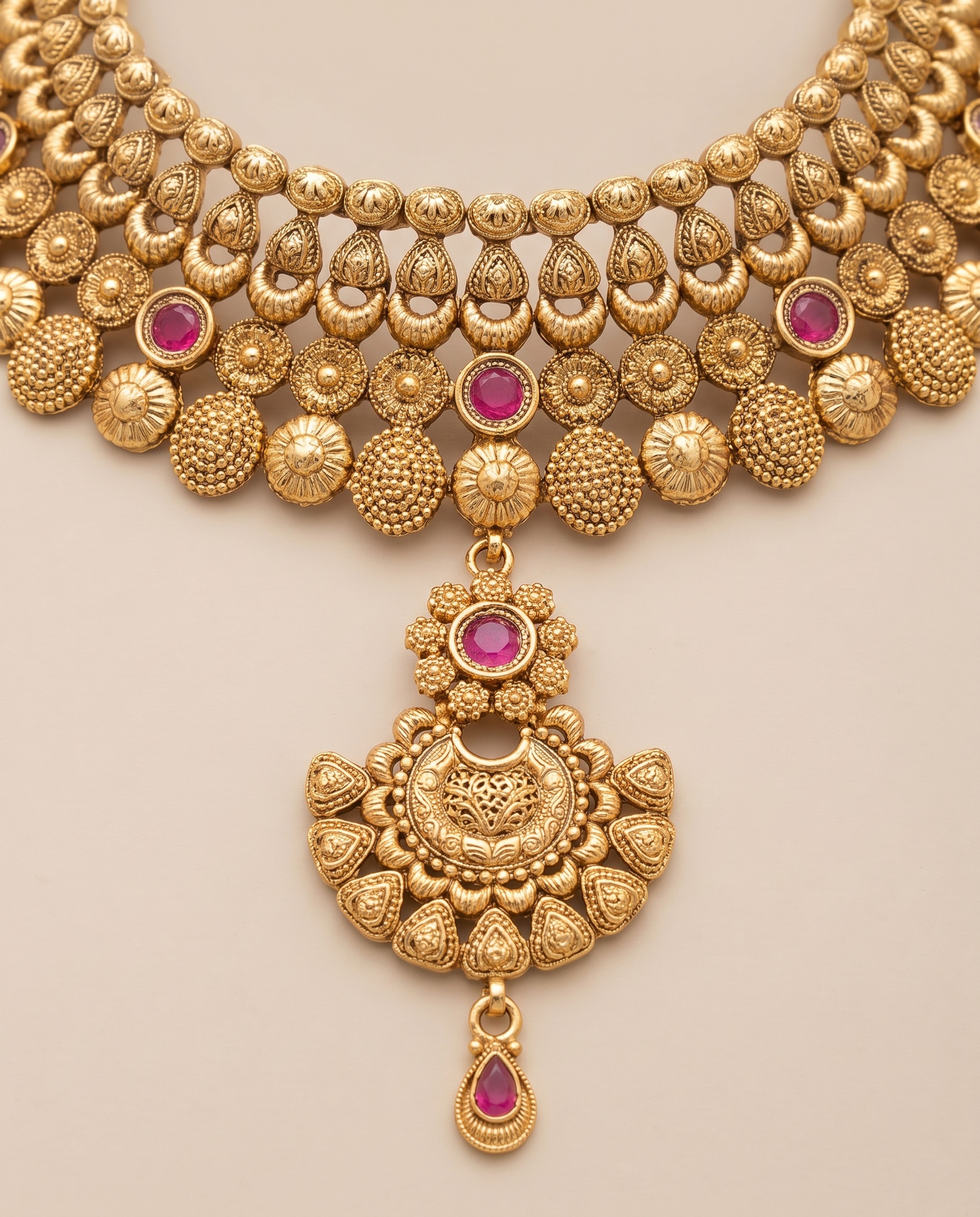 Antique Choker Set, close-up of the detail
