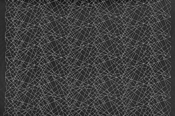 Biała koronka z geometrycznym, abstrakcyjnym wzorem na czarnym tle